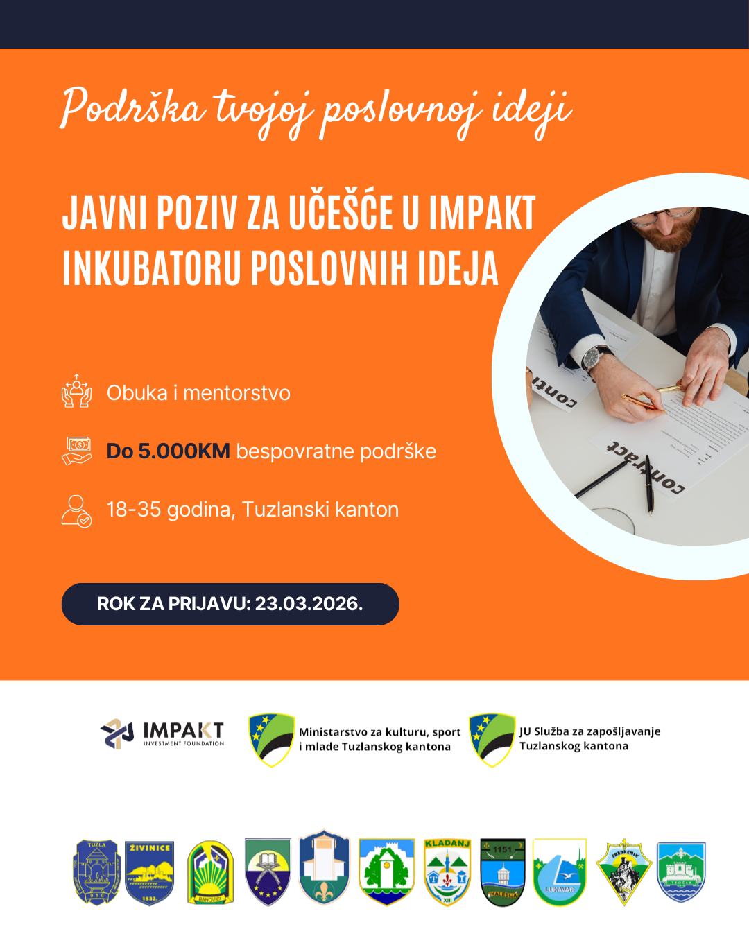 Mladi u Tuzlanskom kantonu mogu dobiti do 5.000 KM za pokretanje biznisa: Otvoren je novi ciklus IMPAKT Inkubatora