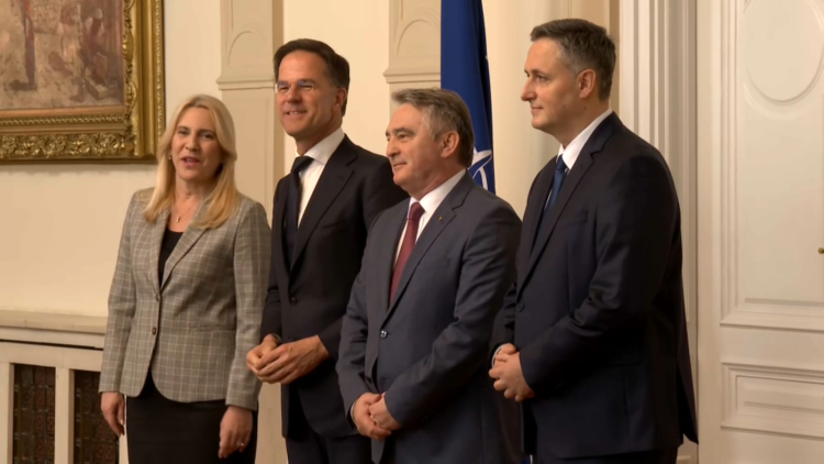 Mark Rutte stigao u Predsjedništvo BiH, dočekali ga Cvijanović, Bećirović i Komšić