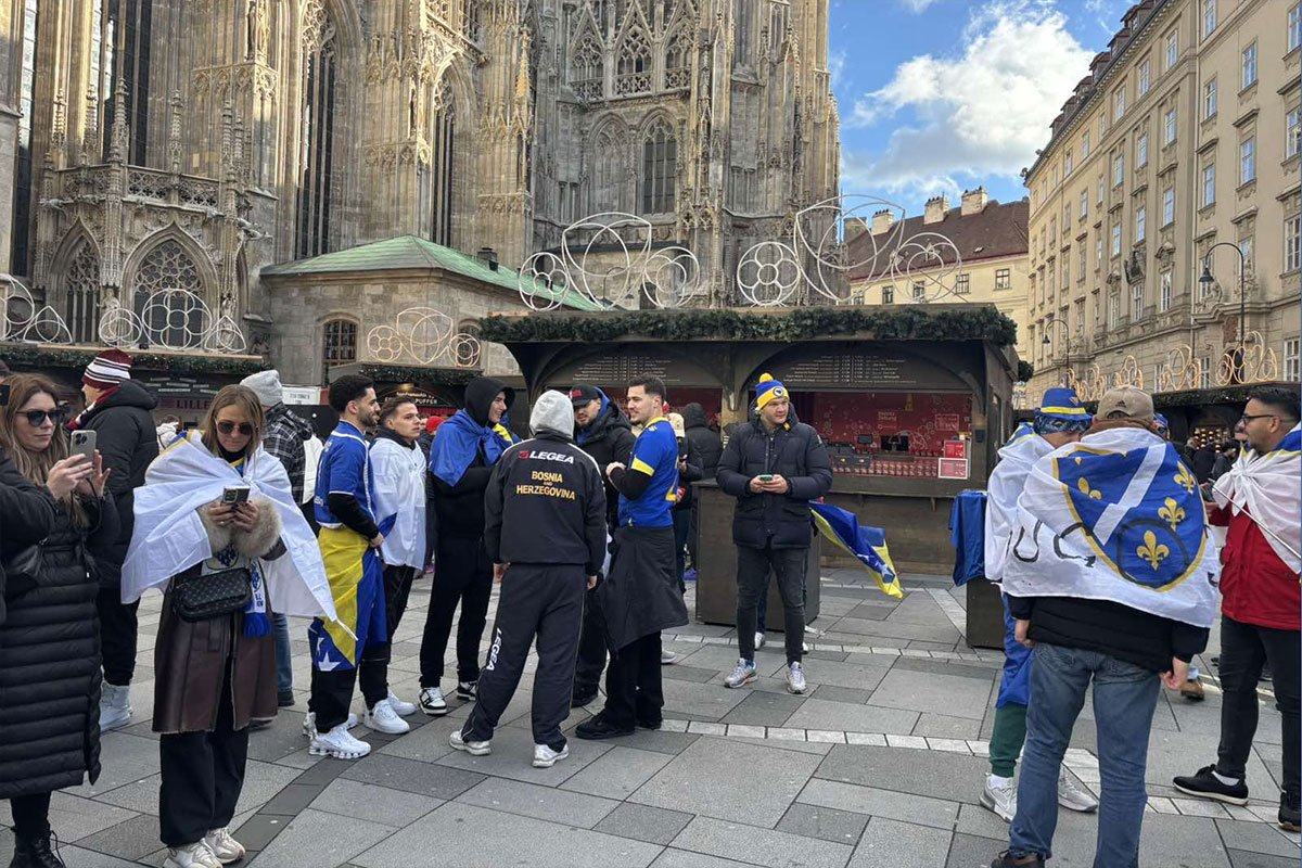 Istorijska navijačka podrška bh. selekcije u Beču