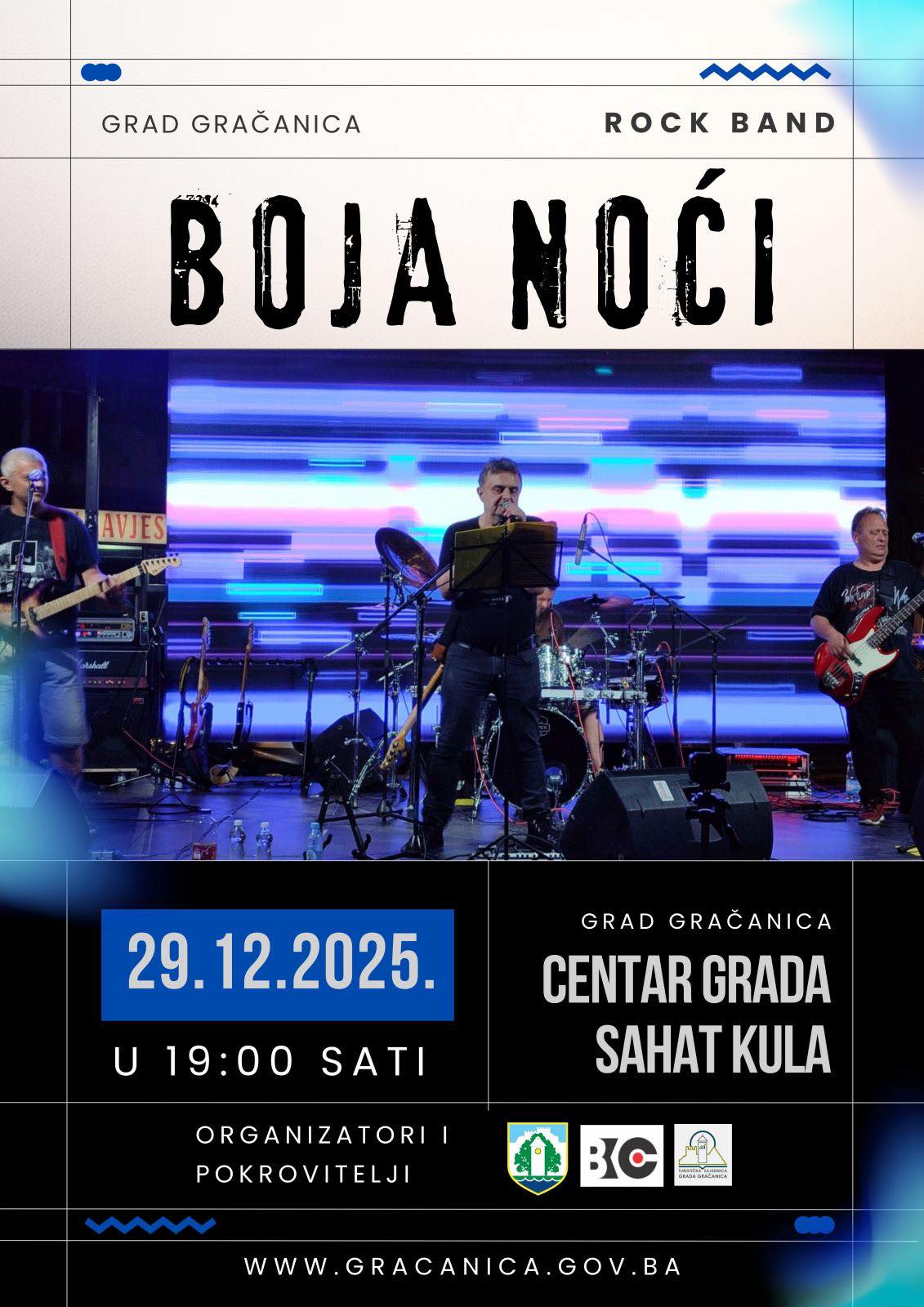 Gračanica večeras u znaku muzike: Bend “Boje noći”