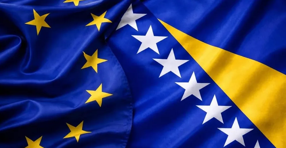 Zastava Bosne i Hercegovine i Europske unije