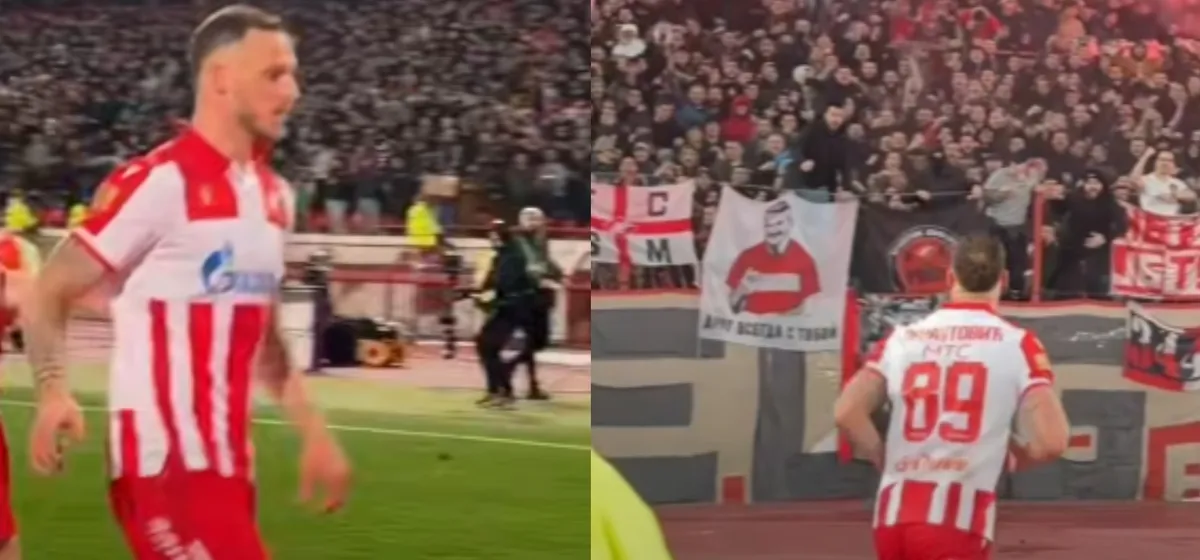 Crvena zvezda razbila Partizan u vječitom derbiju: Arnautović zabio, Grobari zapalili tribinu Crvena zvezda razbila Partizan u vječitom derbiju: Arnautović zabio, Grobari zapalili tribinu