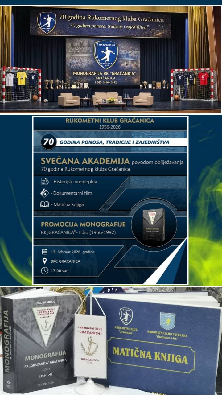 Rukometni klub Gračanica slavi 70 godina postojanja: Svečana akademija i monografija u BKC-u