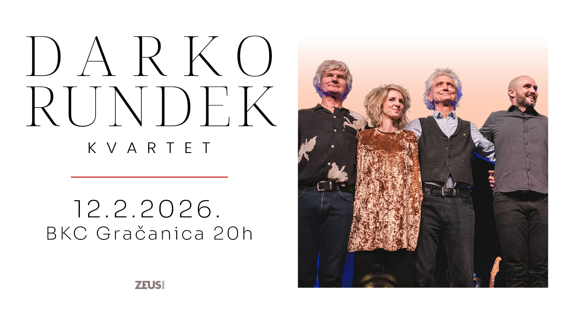 Darko Rundek kvartet večeras nastupa u BKC-u