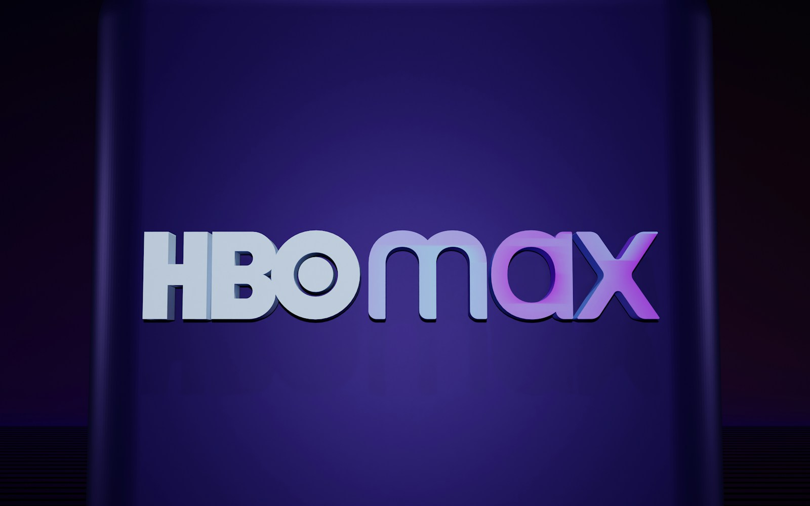 The hbo max logo on a purple background.