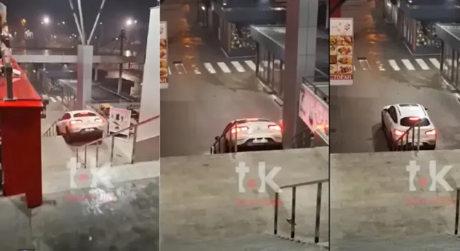 Pijani vozač Mercedesom spustio se niz stepenice banjalučke tržnice: Uhapšen nakon alkotesta