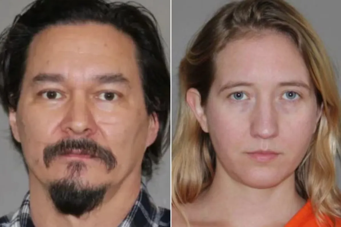 Portret uhapšenog muškarca sa brkovima i kozjom bradicom i uhapšene žene sa plavim očima.