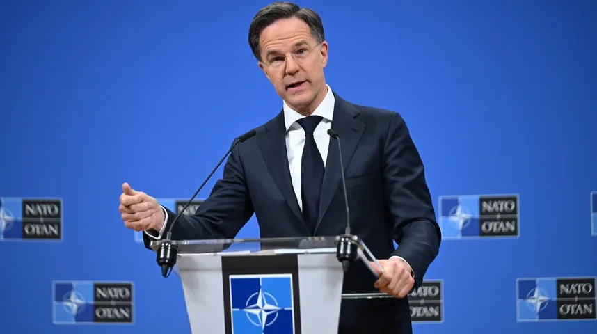 Holandski premijer Mark Rutte na konferenciji za medije NATO-a
