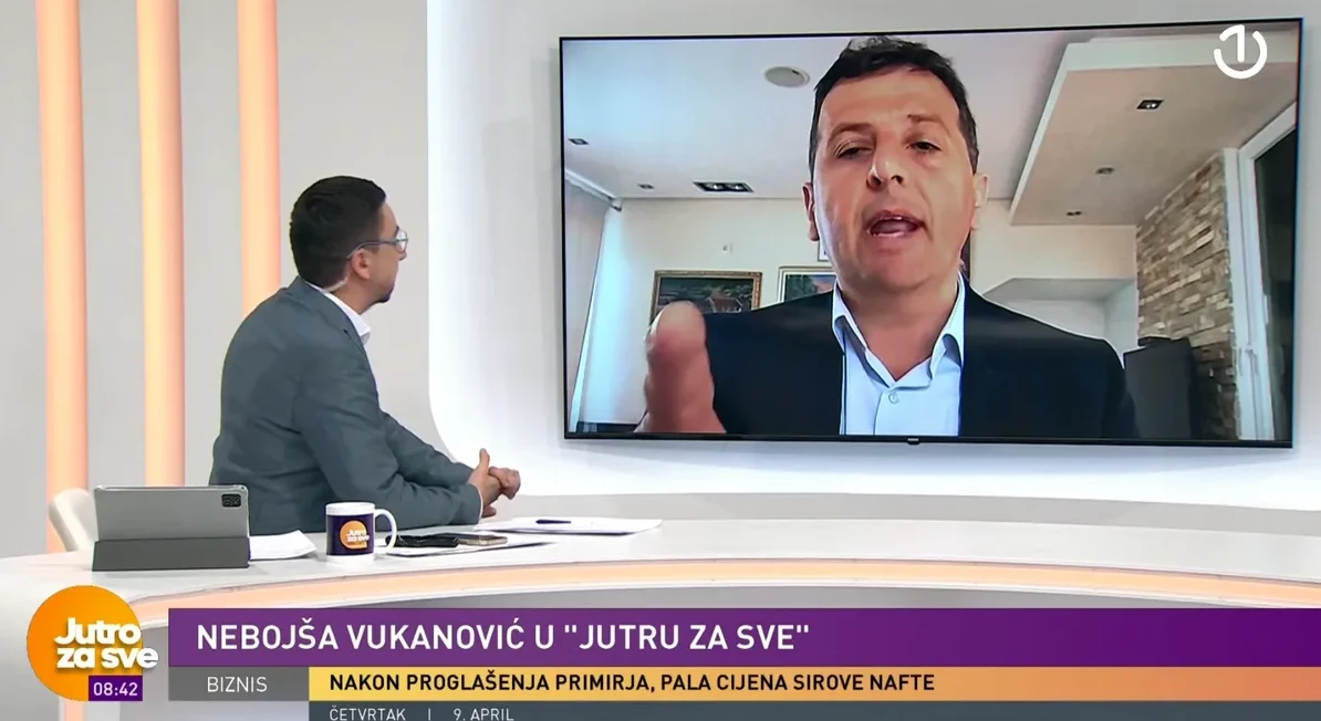 Nebojša Vukanović na televiziji u emisiji "Jutro za sve"