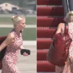 Tajanstvena žena s crvenom torbom u Trumpovom avionu: Ko je Natalie Harp i zašto je izazvala buru na internetu?