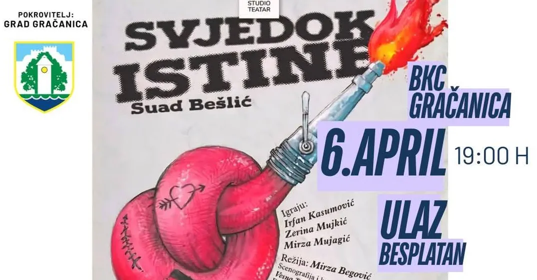 BKC Gračanica najavljuje bogat program: Od drame “Svjedok istine” do stand-up komedije Gorana Vinčića