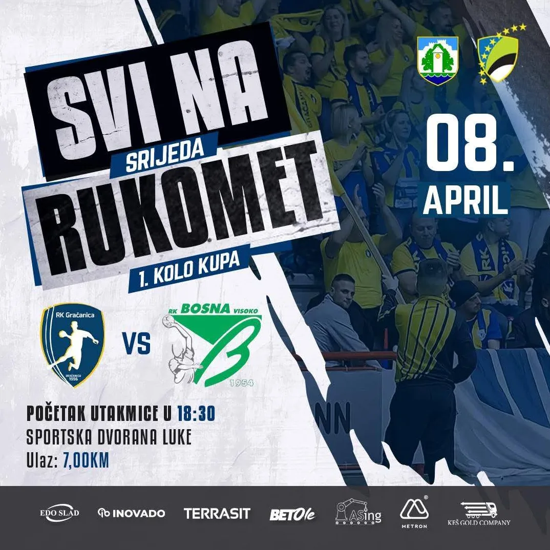 Sportski dan u Gračanici: Rukometaši protiv Bosne Visoko, nogometaši Tuzla Cityja dočekuju Bratstvo