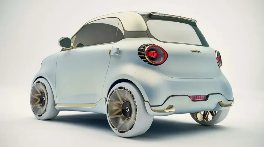 Konceptualni Smart automobil sa futurističkim dizajnom.