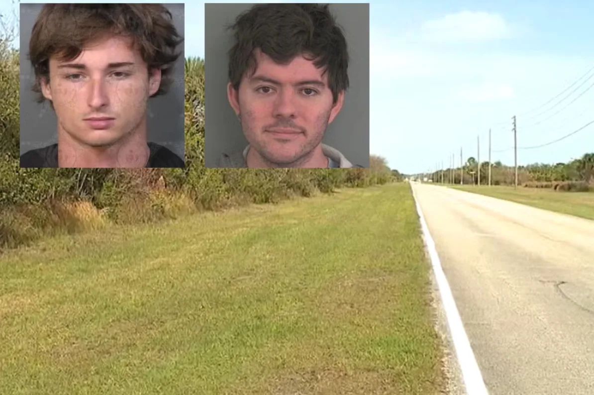 Dva muškarca su uhapšena u blizini puta.