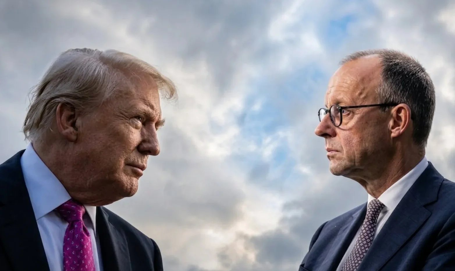 Donald Trump i Hendrik Streeck gledaju jedan prema drugome