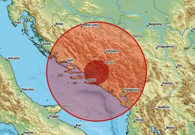 Potres magnitude 2,7 stepeni zabilježen na jugu BiH: Epicentar u blizini Ljubinja