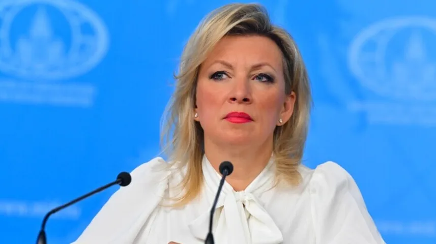 Marija Zaharova, glasnogovornica Ministarstva vanjskih poslova Rusije, saopćava informacije tokom konferencije za medije.