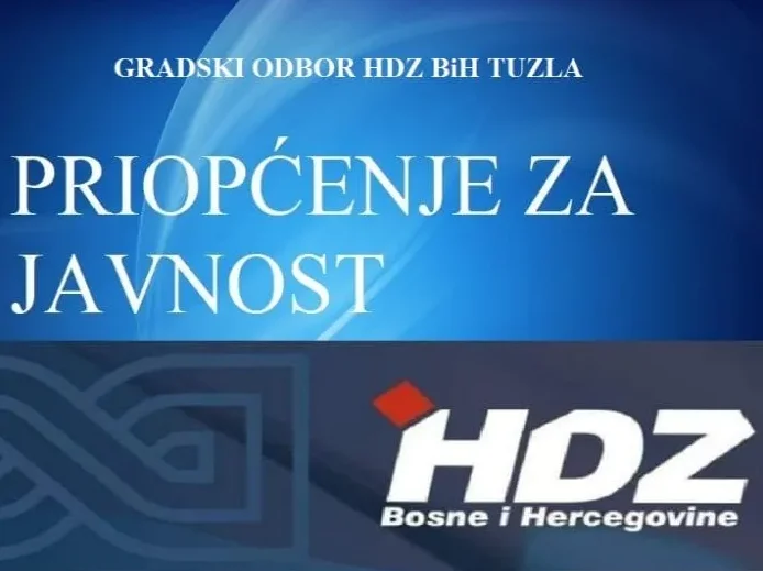 Saopštenje za javnost Gradskog odbora HDZ BiH Tuzla