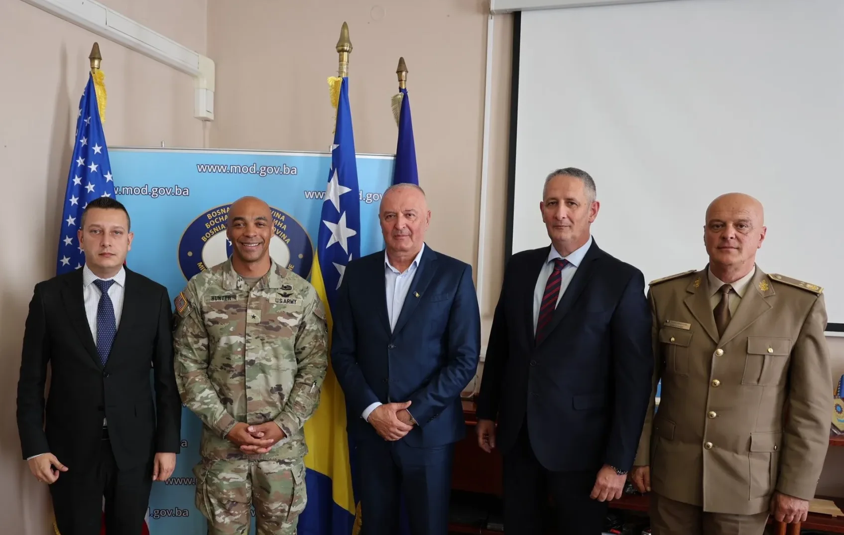 Sastanak vojnih zvanicnika Bosne i Hercegovine i Sjedinjenih Americkih Drzava