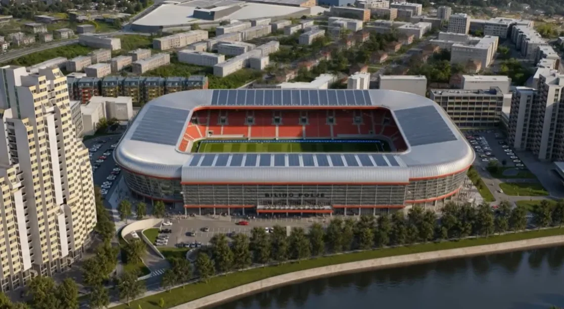 Futuristički prikaz novog stadiona Bilino polje u Zenici