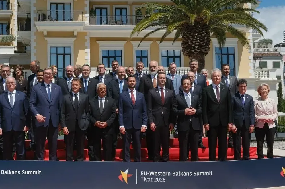 Zvaničnici na samitu EU-Zapadni Balkan u Tivtu 2026.