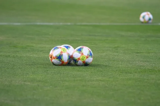 Fudbalske lopte na zelenom terenu