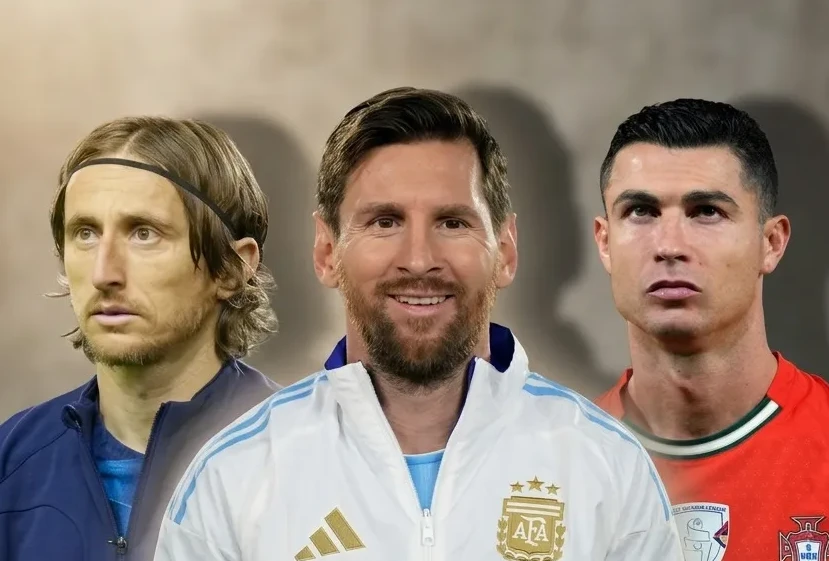 Fudbaleri Luka Modrić, Lionel Mesi i Kristijano Ronaldo