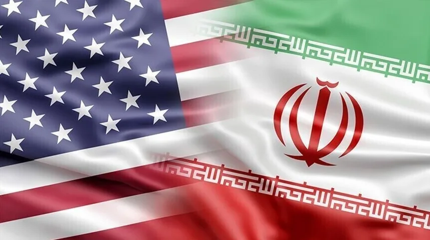 Zastava Sjedinjenih Američkih Država isprepletena sa zastavom Irana