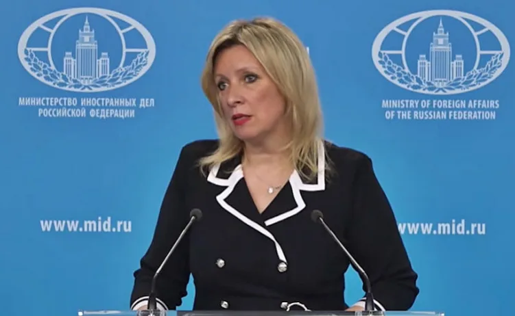 Marija Zaharova, portparolka ruskog Ministarstva inostranih poslova, na konferenciji za medije.