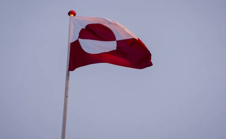 Zastava Grenlanda na vjetru