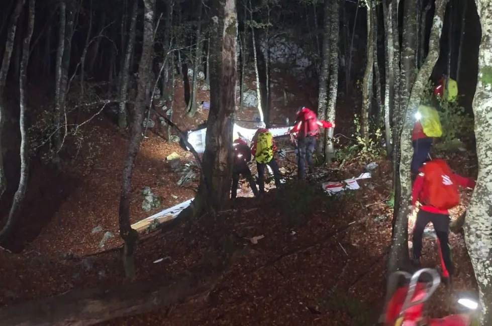 Ostaci palog aviona Velebit