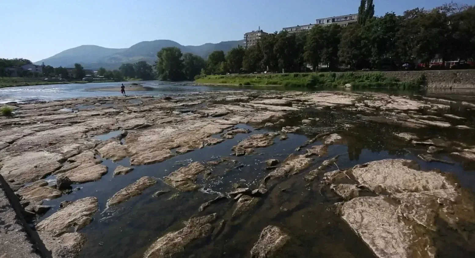 Presušena rijeka Bosna kod Zenice