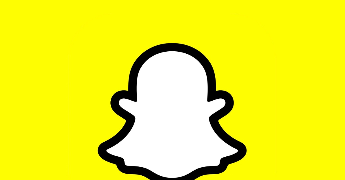 Snapchat logo bijeli duh na žutoj pozadini