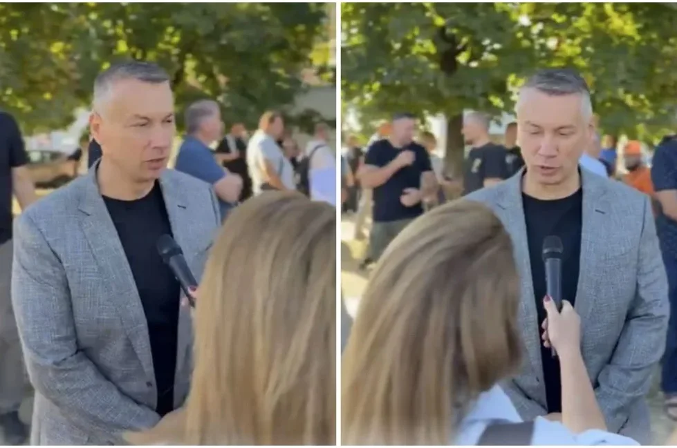 Nenad Nešić daje izjavu